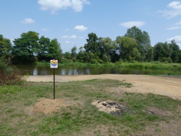 Oznakowanie niebezpiecznych miejsc nad rzekami w PKMWiW, 